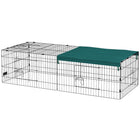 PawHut Small Animal Cage - 73" x 30" x 20" - Green-Not only indoor use but also allows outdoor use 