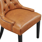 Modway Regent Tufted Vegan Leather Dining Chair - Tan-8