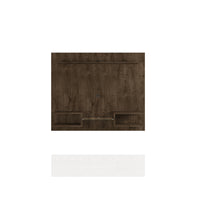 Manhattan Comfort Plaza 64.25" Modern Floating Entertainment Center - Rustic Brown-Wall Mounted Theater Center and Panel for Living Room and Bedroom Use