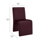 Modway Emory Upholstered Performance Velvet Dining Side Chair - Mulberry-Armless Design