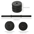 Soozier Adjustable 2 x 22 lb Weight Dumbbell Set for Weight Fitness Training Exercise - Black - Pair-This set of dumbbell is of high quality, and is suitable for the home or gym 