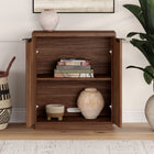 Hudson&Canal Mansfield 28"W Accent Cabinet - Satin Walnut-Product Dimensions: 14" L x 27.75" W x 32" H