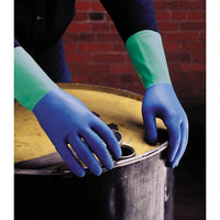 Mapa Professional Protector Gloves, Size Small/6/6.5, 13" L, Nitrile/Rubber Latex, Flock-Lined Inner Lining, 28 mil - 36 Pack-Cuff Style Straight