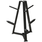 Soozier Weight Rack for 1" or 2" Weight Plates-Three posts are suitable for plates with a central hole of 2" (5 cm), organizing weights efficiently