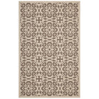 Modway Ariana Vintage Floral Trellis Indoor/Outdoor Area Rug - 8 ft W x 10 ft L - Light/Dark Beige-Vintage Floral Trellis Area Rug