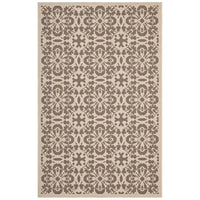 Modway Ariana Vintage Floral Trellis Indoor/Outdoor Area Rug - 8 ft W x 10 ft L - Light/Dark Beige-Vintage Floral Trellis Area Rug