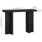 Hudson&Canal Dimitra 42"W Console Table - Black Grain-9