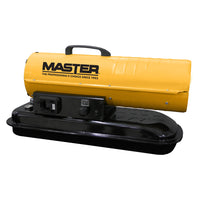 Master 80,000BTU Battery Kerosene Diesel Air Heater - Yellow-Duo power compatibility, runs on either battery or electric cord power