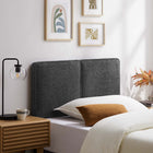Modway Lindee Boucle Fabric Twin Headboard - Slate-Dense Foam Padding