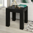 Hudson&Canal Langston 22"W Square Side Table - Black Grain-Clean with a soft, dry cloth and no harsh chemicals or abrasive cleaning materials