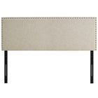 Modway Phoebe Upholstered Fabric Queen Headboard - Beige-Particleboard Panel