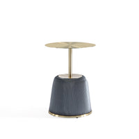 Manhattan Comfort Anderson 15.75" Modern Leatherette Upholstered End Table - Grey-Modern End Table for Living Room Use