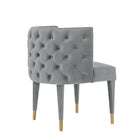 Manhattan Comfort Maya 24.02" Modern Velvet Upholstered Dining Chair - Grey-Commercial Grade Tested with Weight Capacity of 330 lb