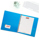 JAM Paper Plastic 0.75" 3-Ring Binder - Blue-This document holder is a staple for all of your projects, assignments, memos, school work, and any other important documents that need to be kept safe.
