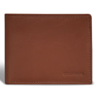 Champs Onyx Leather Zip Bi-Fold Wallet - Brown-Leather Bi Fold wallet in gift box