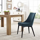 Modway Viscount Fabric Dining Chair - Azure-Solid Rubberwood Legs