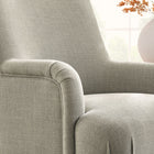 Modway Ellington Fabric Upholstered Accent Armchair - Linen-French Piping Trim