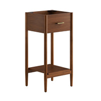 Modway Zaire 18" Bathroom Vanity Cabinet - Walnut-MDF and Rubberwood