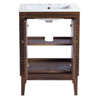 Modway Ledger 24" Bathroom Vanity - Walnut/White-9