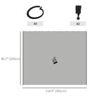Outsunny 10' L x 10' W Gazebo Curtains with Zipper Doors, Hooks/C-Rings for Patio, Only Curtains - Light Grey-The middle of each piece has hook and loop fastener for easy adhesion