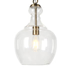 Hudson&Canal Verona 11" Wide Pendant with Glass Shade - Brass/Clear-Includes a 6 ft. height-adjustable cord and chain