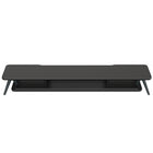 FITUEYES Fenge Dual Monitor Stand - Black-Dual Monitor Stand for 2 Monitors with Storage Organizer and Cable Management