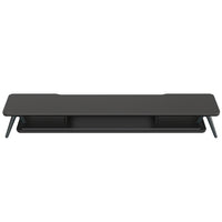 FITUEYES Fenge Dual Monitor Stand - Black-Dual Monitor Stand for 2 Monitors with Storage Organizer and Cable Management