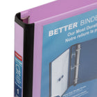 Staples Better Binder - 1" - Lilac-Non-stick vertical inside pocket keeps loose pages in place