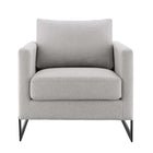 Modway Posse Upholstered Fabric Accent Chair - Black Camel-Non-Marking Foot Pins