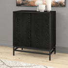 Hudson&Canal Montello 28"W Accent Cabinet - Black Grain-Product Dimensions: 15.5" L x 28" W x 32" H