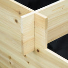 Outsunny 3-Tier Raised Garden Bed with 9 Grow Grids and Bed Liner - 46" L x 39" W x 21" H - Natural-Easy to clean 