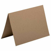 JAM Paper Blank Foldover Cards - 60 lb - A7 Size - 5" x 6" - 5/8" - Brown Kraft Recycled - 25 Pack-Color: Brown Kraft