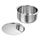 Tramontina Utsava Tri-Ply Clad Stainless Steel Covered Tope Patila-Perfect Family Size: 3.4 Qt capacity serves 3-4 people, great for everyday meals and special occasions