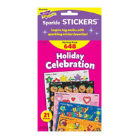 Trend Enterprises Sparkle Stickers Holiday Celebration, 2 Pack (T-63903)-Design: Holiday