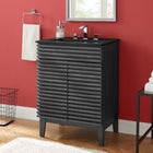 Modway Render 24" Bathroom Vanity - Charcoal/Black-Dual Soft-Close Doors