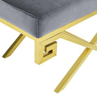 Modway Rove Velvet Performance Velvet Bench - Gold/Grey-Maximum Weight Capacity: 331 lbs