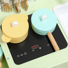 Qaba Kids Kitchen Playset with 15 Accessories- Green-Ergonomic 15.7" H (40 cm) countertop height is perfectly sized for children aged 3+ 