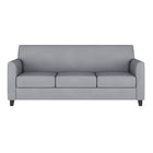Flash Furniture HERCULES Diplomat Series Grey Leather Sofa-Fixed Seat and Back Cushions