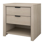 Hudson&Canal Clarice Rectangular Nightstand - 24" W - Alder White-Top weight capacity up to 50 lbs, lower shelf up 10 20 lbs, and drawers can hold 10 lbs each