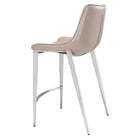 Zuo Magnus Counter Stool - Brown/Silver - Set of 2-6