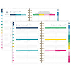 AT-A-GLANCE 2027 Emily Ley Simplified Small Weekly/ Monthly Planner - 8-1/2" x 6" - Happy Stripe - Bilingual-Special pages include The Process of Simplifying, How to Use the Planner, Simplicity Challenge, bucket list