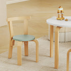 Qaba Kids Table & Chair Set, Wooden Toddler Table & Chairs Set - Green-Colour: White, Green, Cream White
