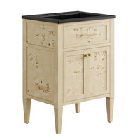 Modway Elysian 24" Wood Bathroom Vanity - Black/Burl-Modern Bathroom Vanity