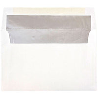 JAM Paper A10 Foil Lined Invitation Envelopes - 6" x 9.5" - White with Silver Foil - 25 Pack -Colour: White with Silver Foil Lined, Foil gives envelope natural looking shine