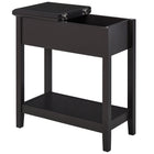 HOMCOM Flip Top End Table - dark coffee-Minimalist style retro elegance indoor decor featuring dark coffee surface 