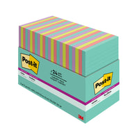 Post-it Super Sticky Notes - Supernova Neons Collection - 4" x 6" - 45 Sheets/Pad - 24 Pads/Pack-Post-it Super Sticky Notes have 2X the sticking power compared to original Post-it Notes