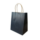 Wamaco Colour Kraft Shopper Bags - 8" x 4.75" x 10.5" - Black - 100 Pack-Kraft colour shoppers