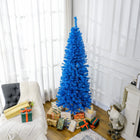 HOMCOM 6' Artificial Christmas Tree with Auto Open - Blue-Realistic plastic branches give a full and lush look to the tree 