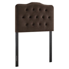 Modway Annabel Stain-Resistant Performance Velvet Twin Headboard - Chocolate Brown-Stain-Resistant Performance Velvet