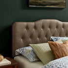 Modway Annabel Vegan Leather Full Headboard - Mushroom-7 Adjustable Mount Positions